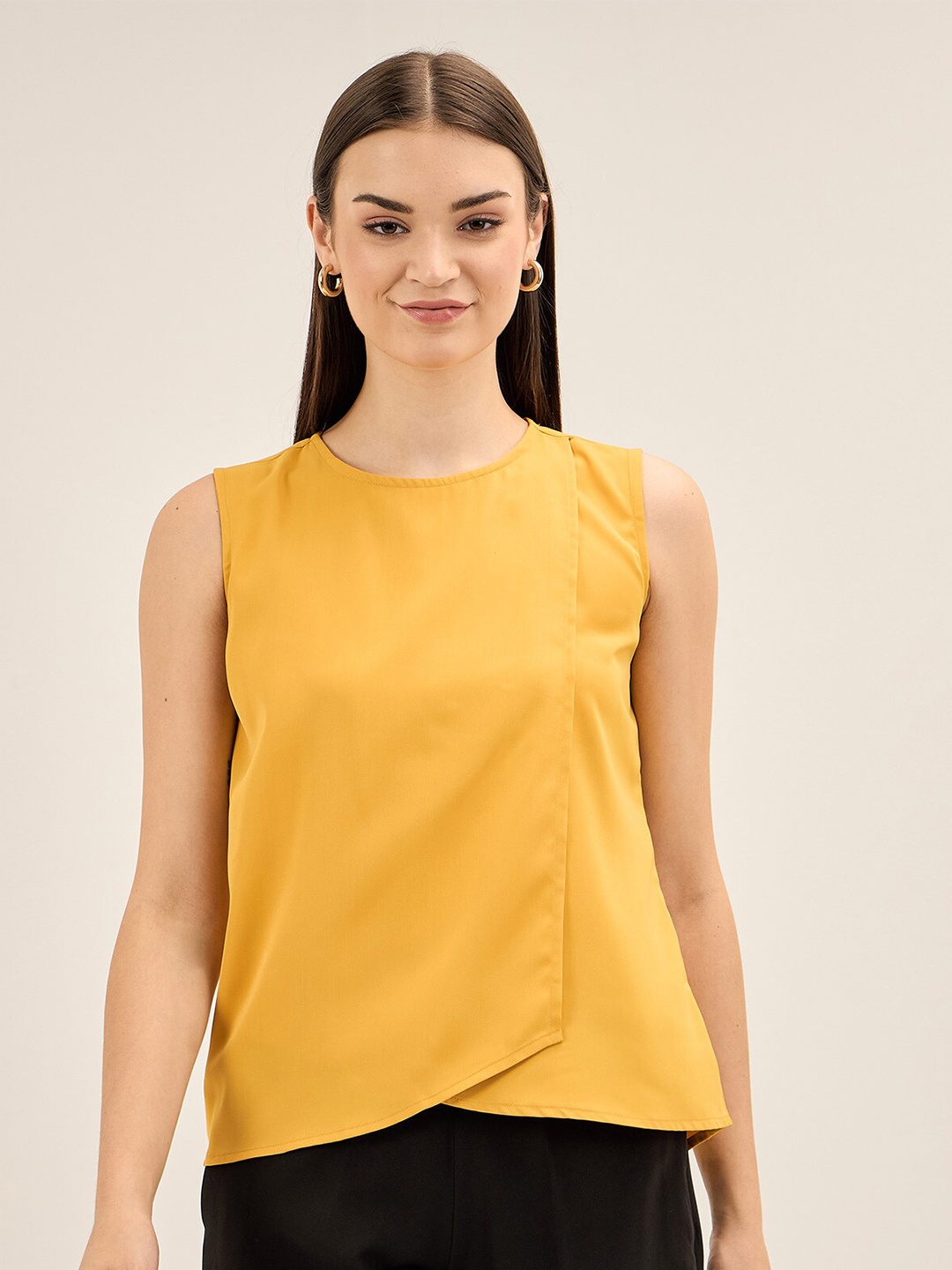 

SALT ATTIRE Sleeveless A-Line Top, Yellow