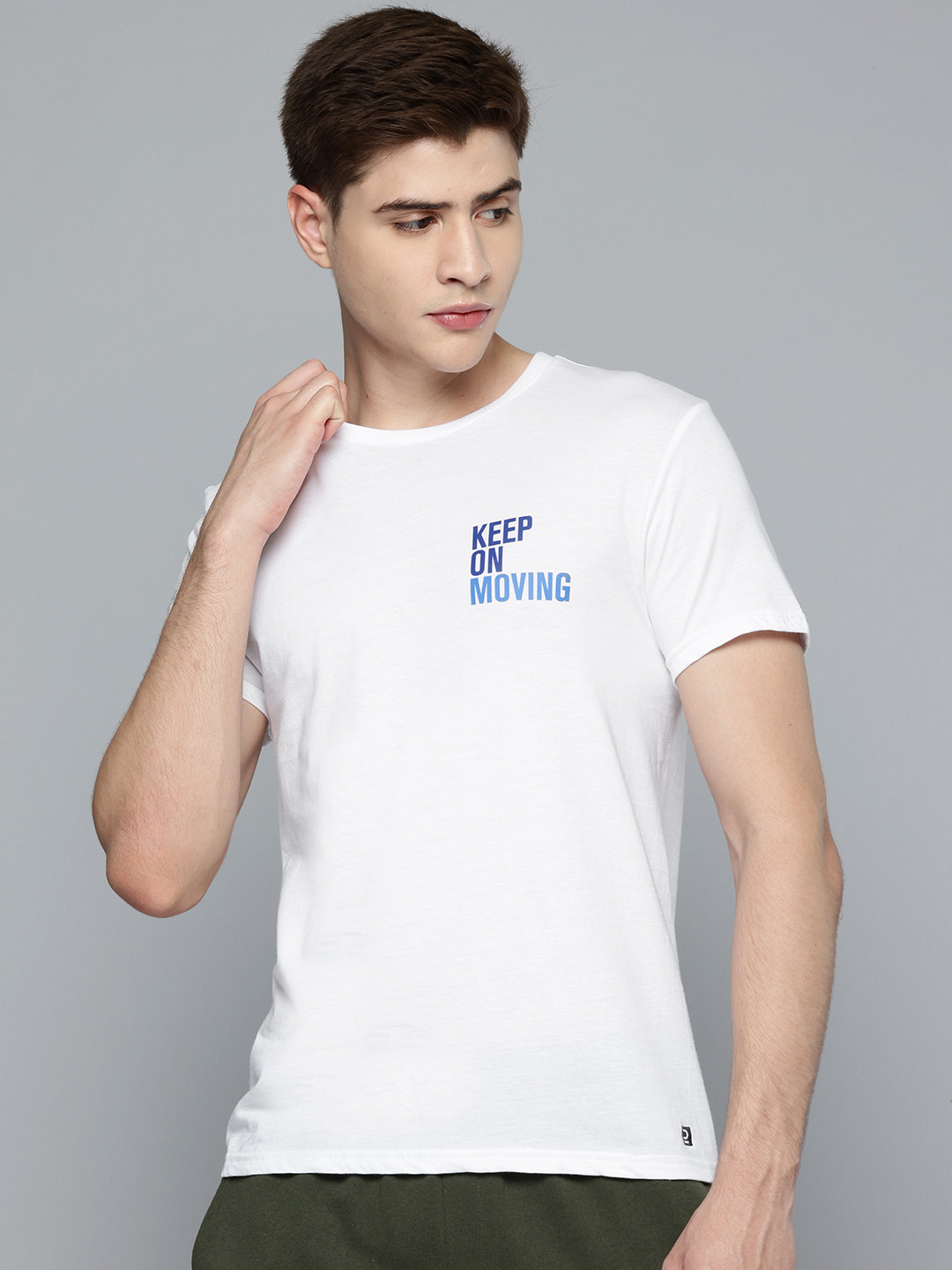 

Domyos By Decathlon Placement Print Pure Cotton T-shirt, White