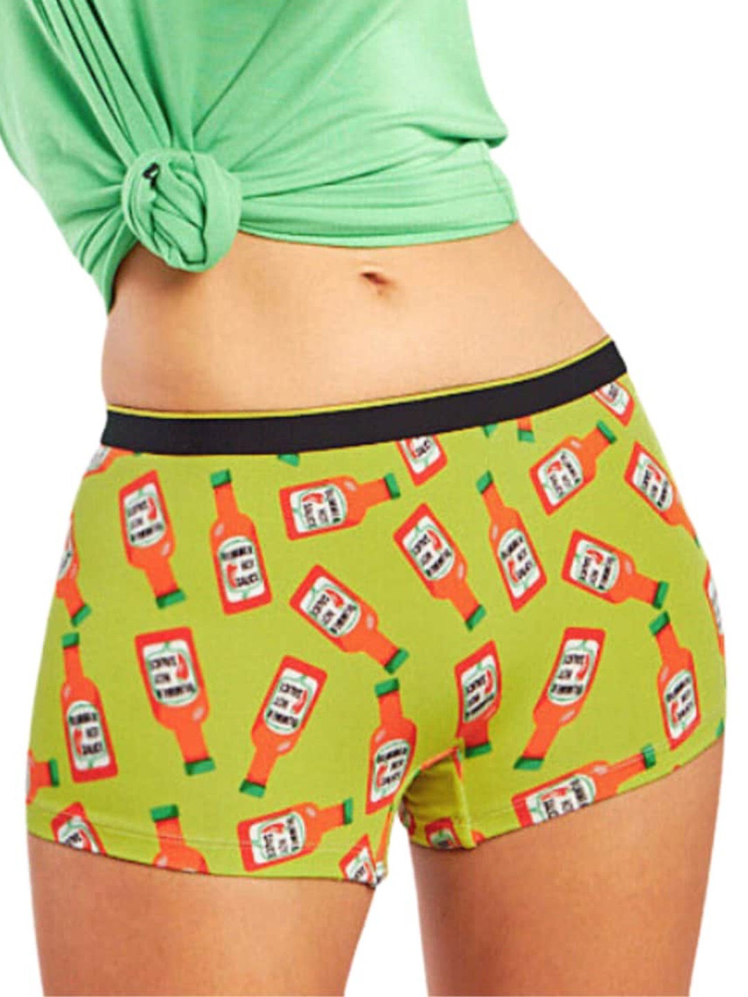 

bummer Conversational Printed Modal Boy Short Briefs, Green