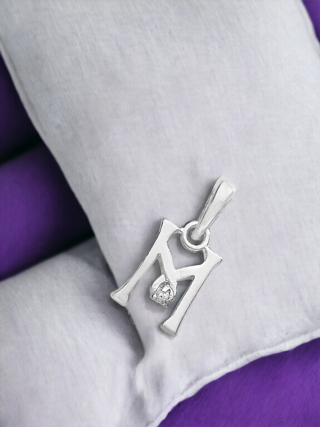 

Taraash 925 Sterling Silver Contemporary Alphabet 'M" Pendants