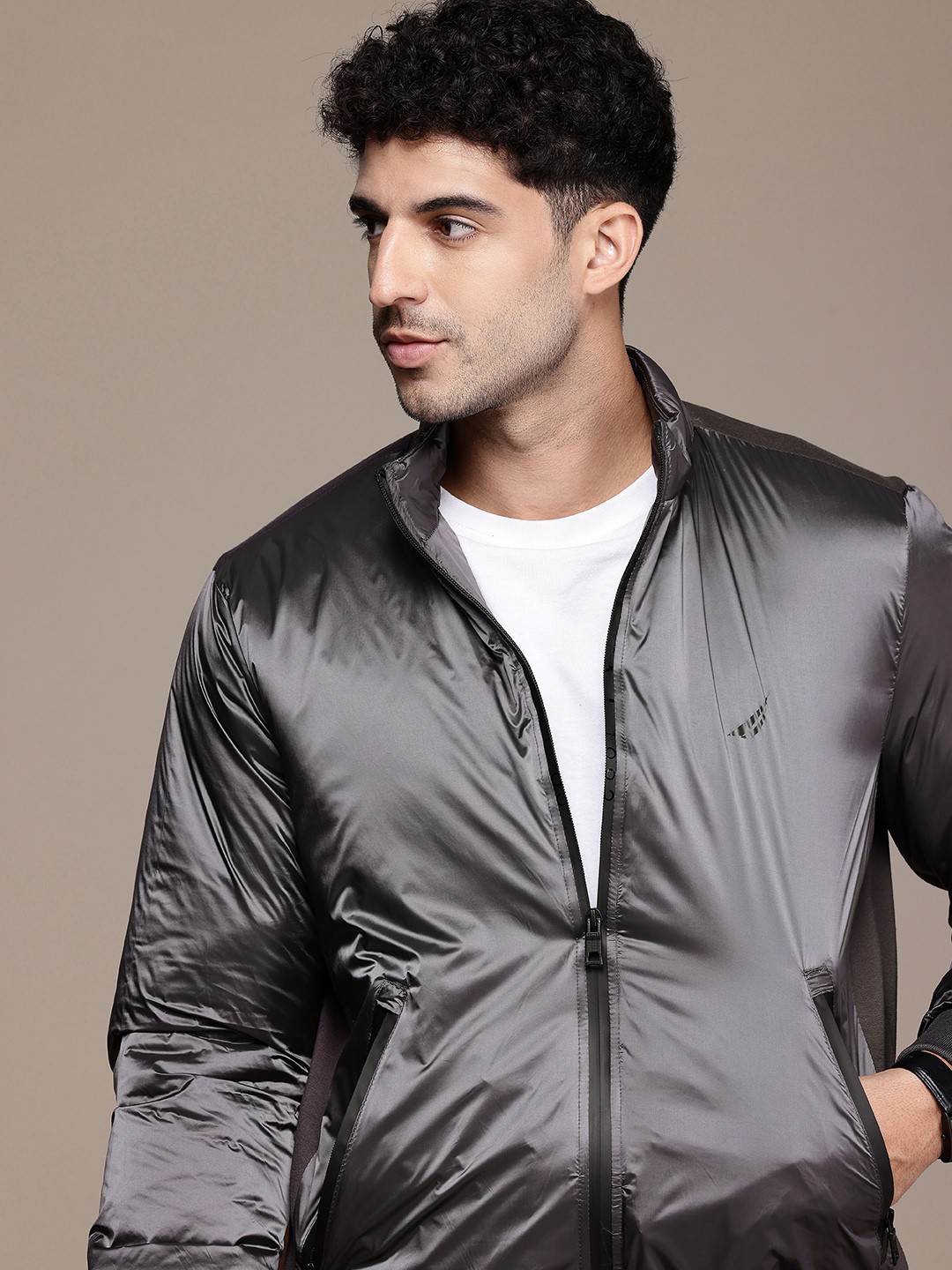 

Nautica Mock Collar Padded Jacket, Charcoal