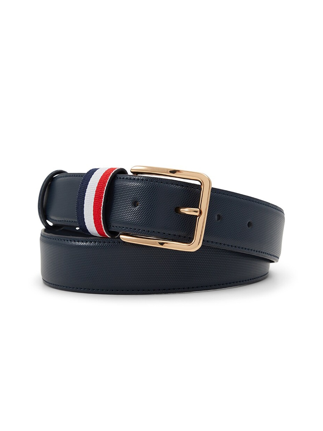 

ALDO Men Textured Leather Formal Belt, Navy blue