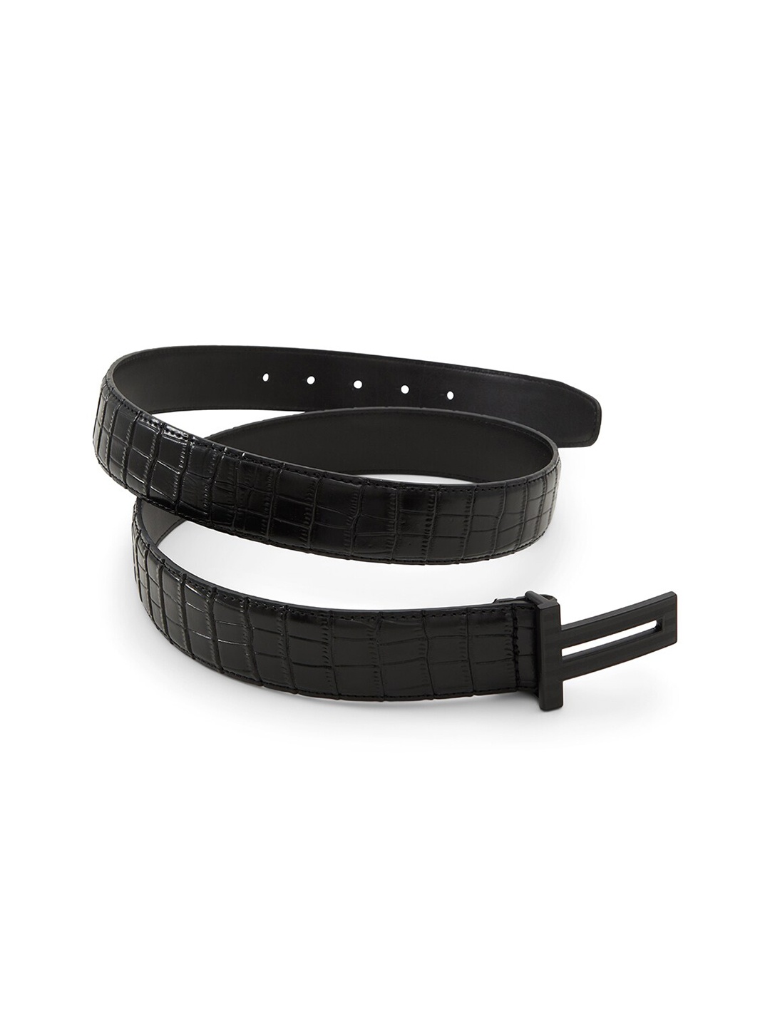 

ALDO Men Textured Leather Formal Belt, Black