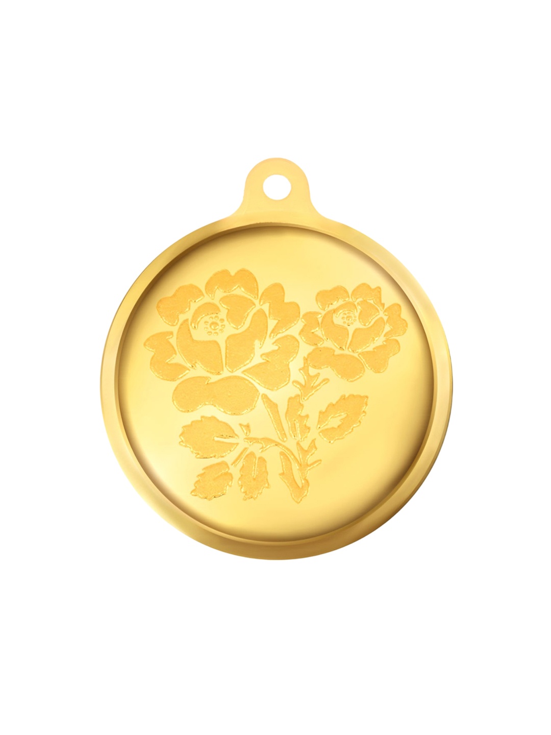

BHIMA 24K 999 Purity 2g Plain Flower Gold Coin Pendant