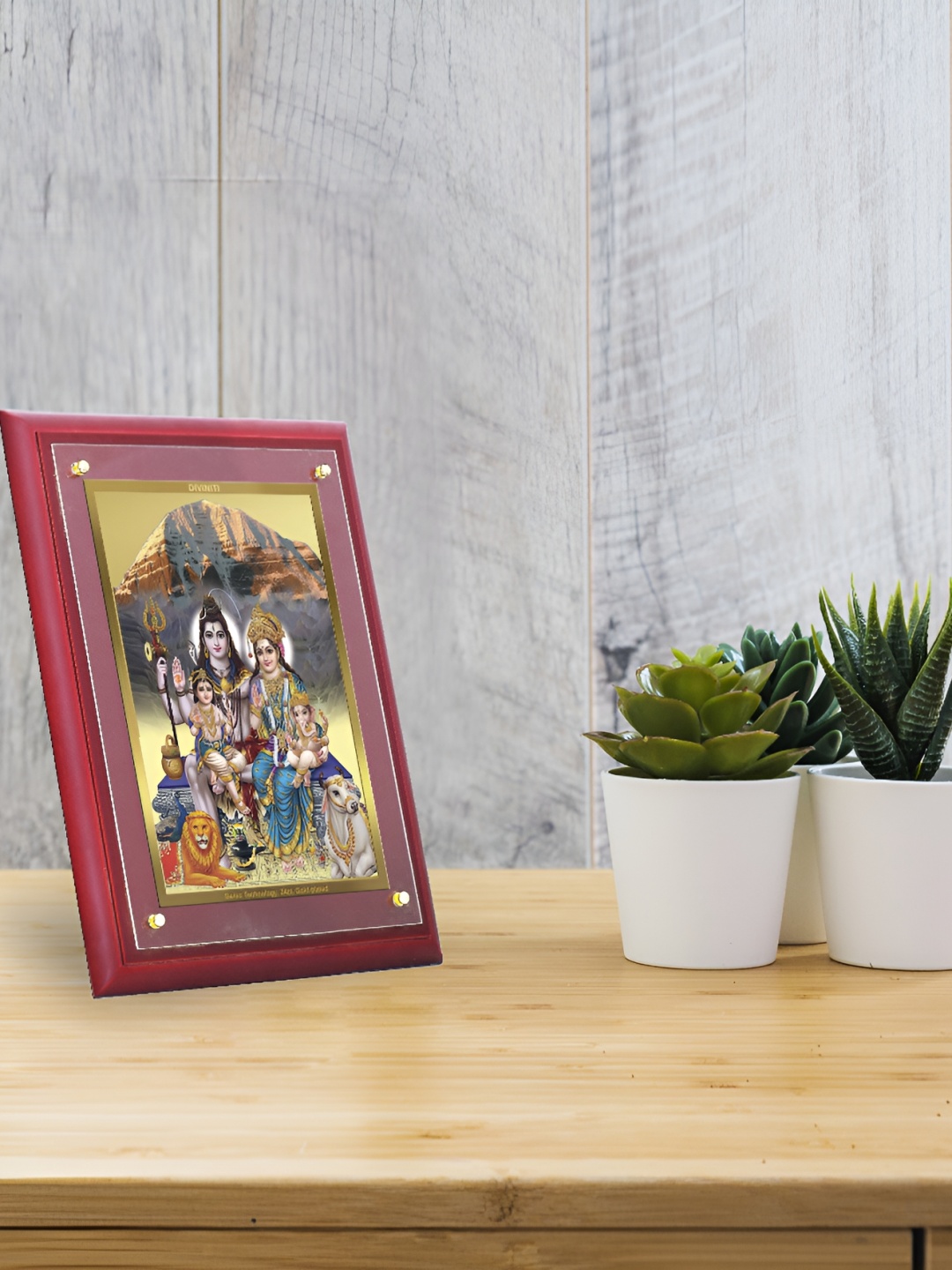 

DIVINITI Brown Religious Wooden Wall Photo Frame