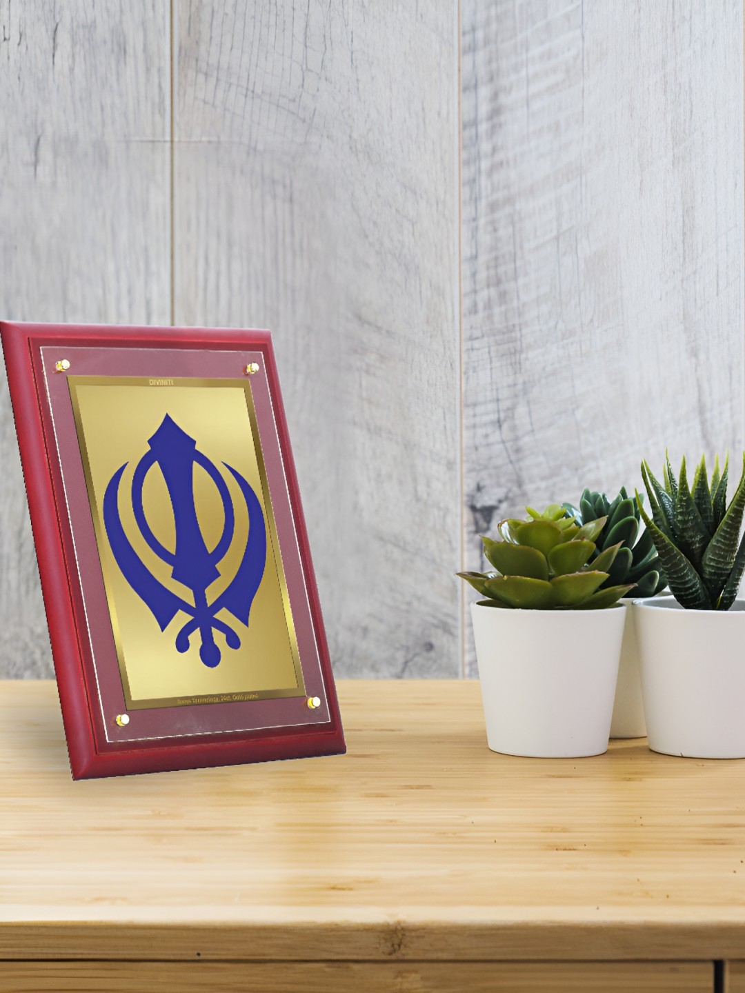 

DIVINITI Brown & Gold-Toned Wooden Religious Table Photo Frames