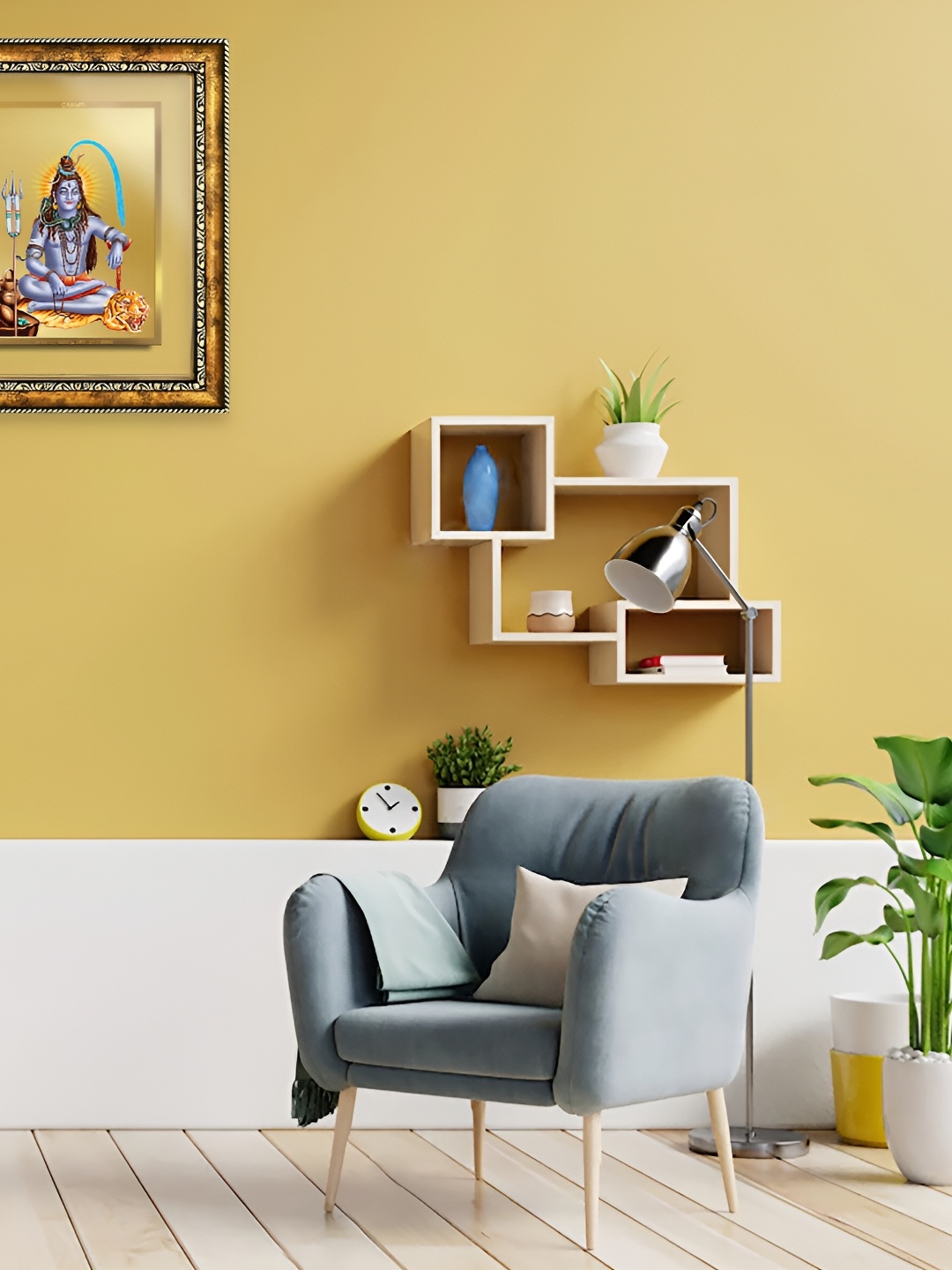 

DIVINITI Gold-Toned & Black Glass Wall Photo Frame