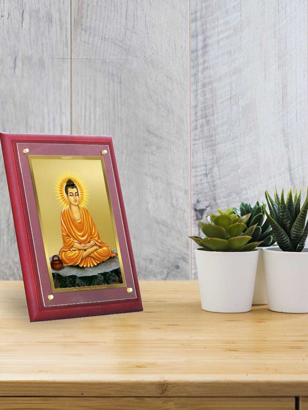 

DIVINITI Brown Wood Table Photo Frames