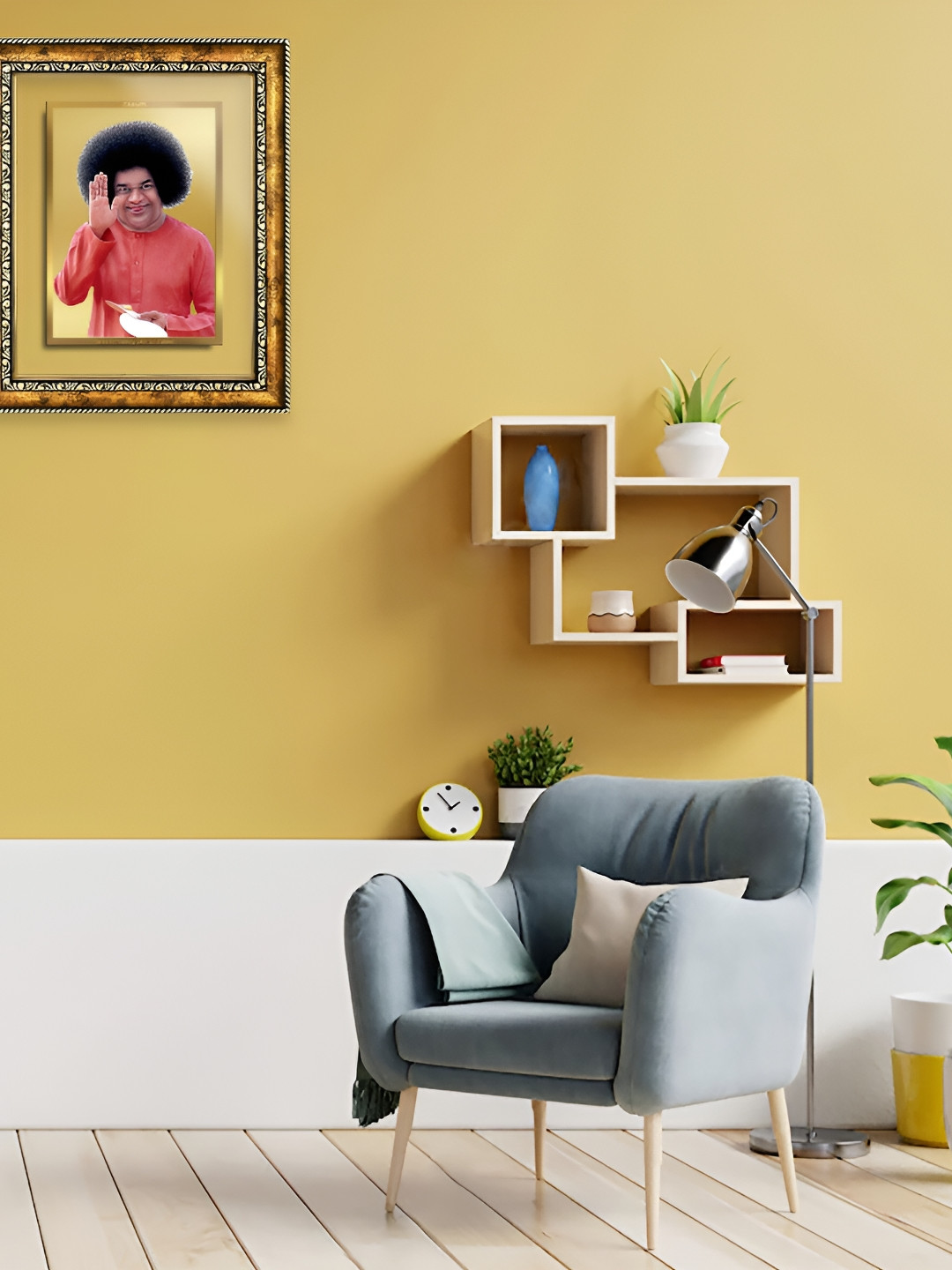

DIVINITI Gold-Toned & Black 24K Gold Plated Glass Religious Wall Photo Frames