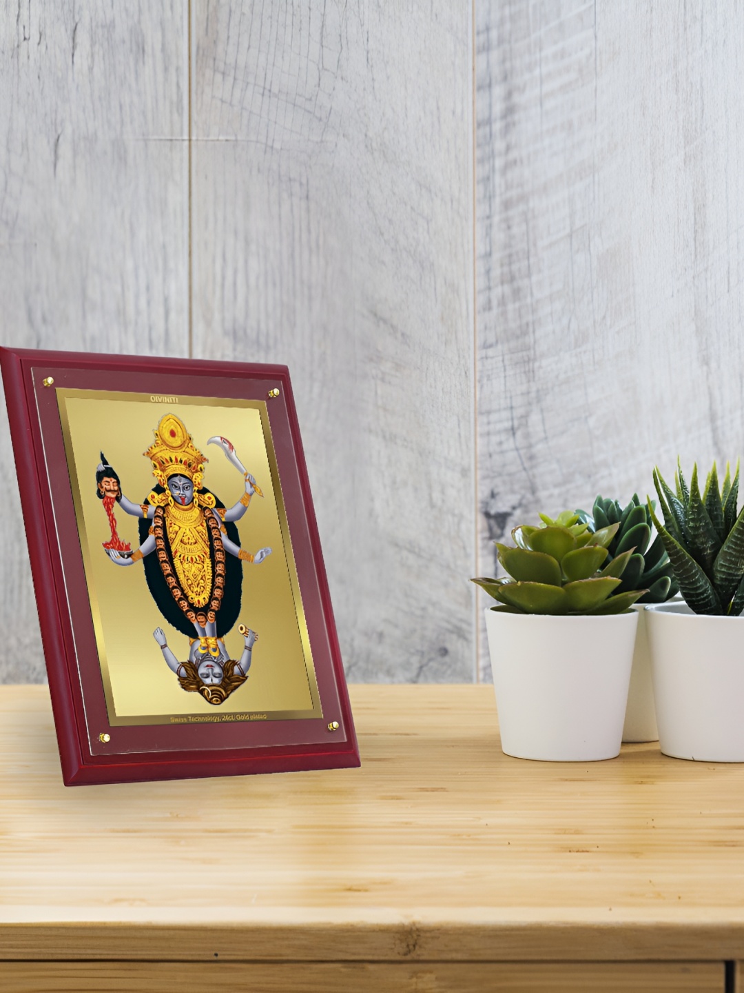 

DIVINITI Brown & Gold-Toned Wooden Wall Photo Frames