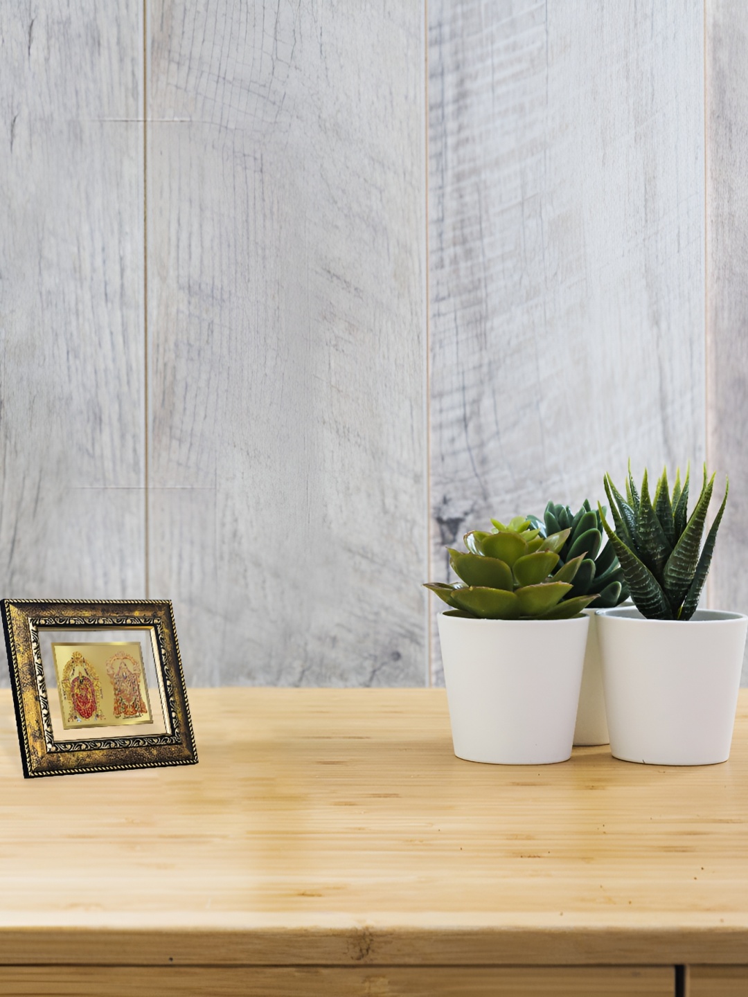 

DIVINITI Copper-Toned & Brown Wooden Religious Table Photo Frames