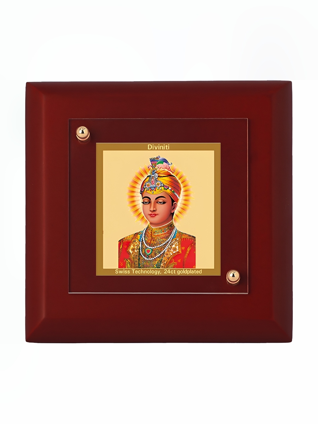 

DIVINITI Brown 24K Gold Plated Wooden Religious Table Photo Frame