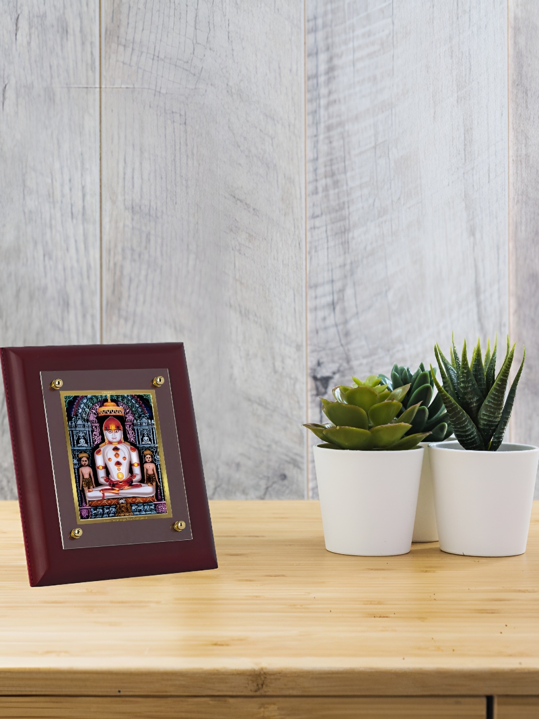 

DIVINITI Brown Adinath Gold Religious Table Photo Frames