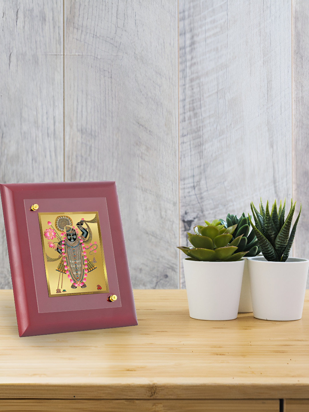 

DIVINITI Maroon Wooden Wall Photo Frame
