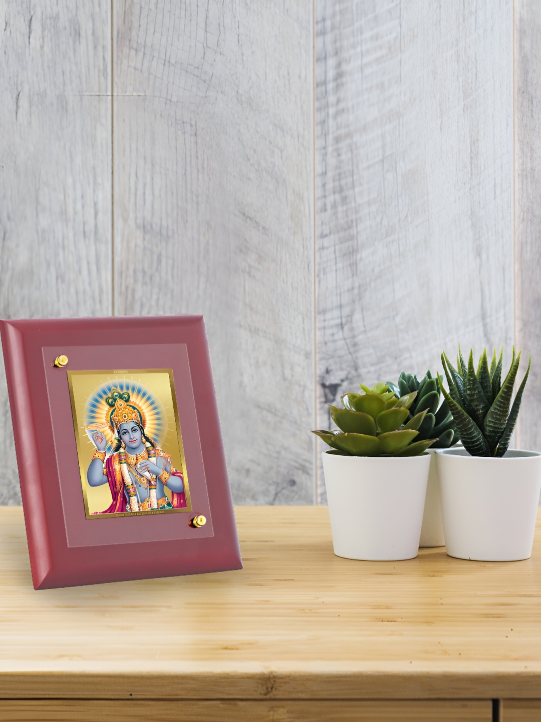 

DIVINITI Maroon Wooden Wall Photo Frame