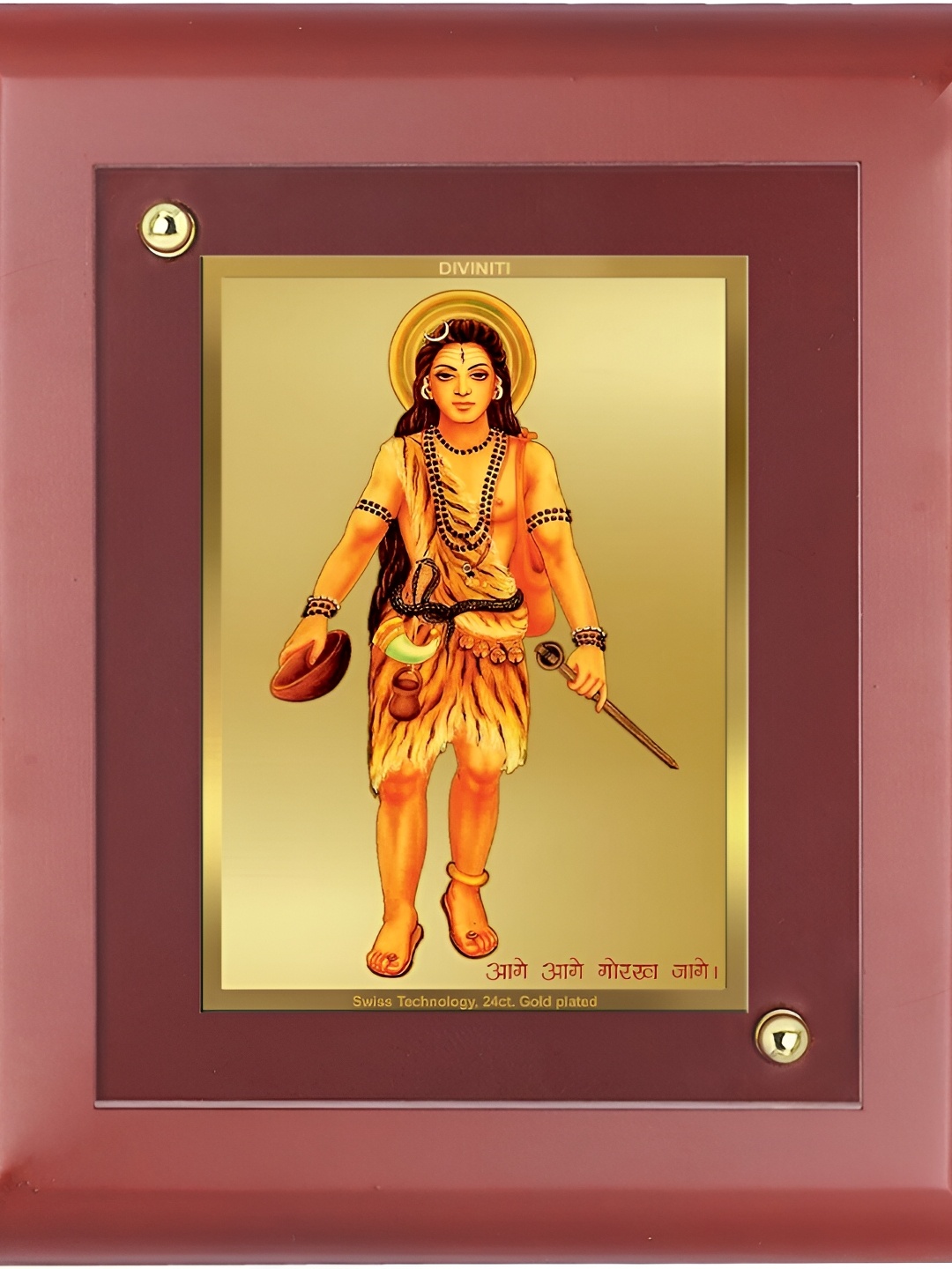 

DIVINITI Maroon 24K Gold Plated Wooden Religious Wall Photo Frames