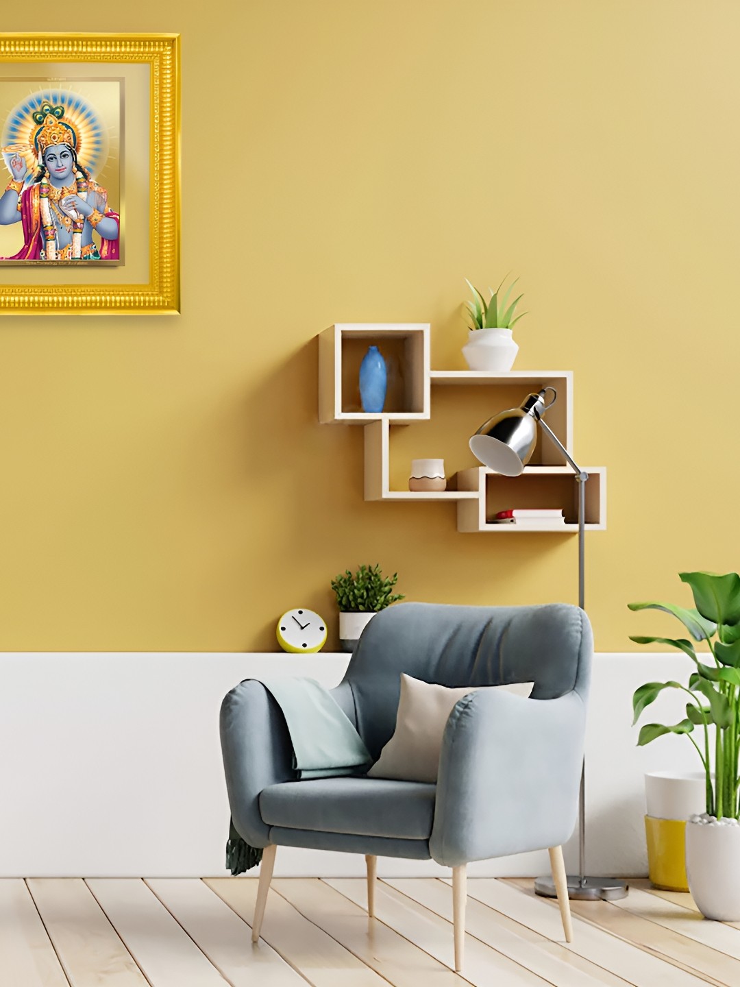 

DIVINITI Gold Toned Glass Wall Photo Frames