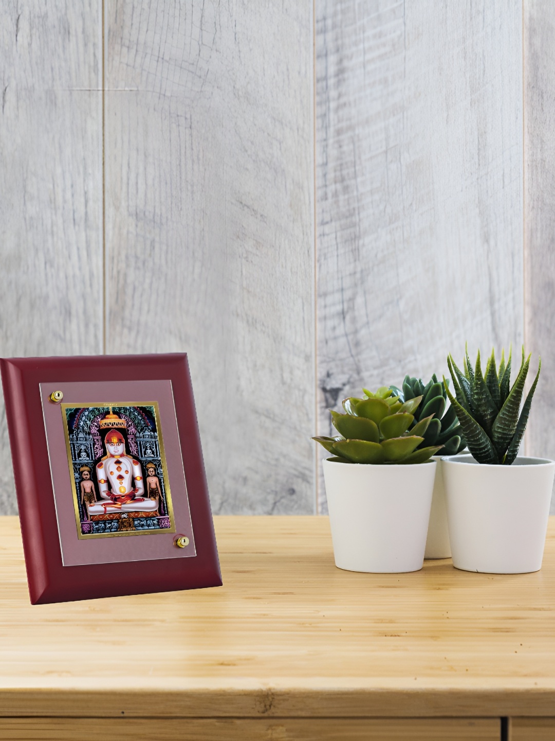 

DIVINITI Maroon & Blue Wooden Wall Photo Frame