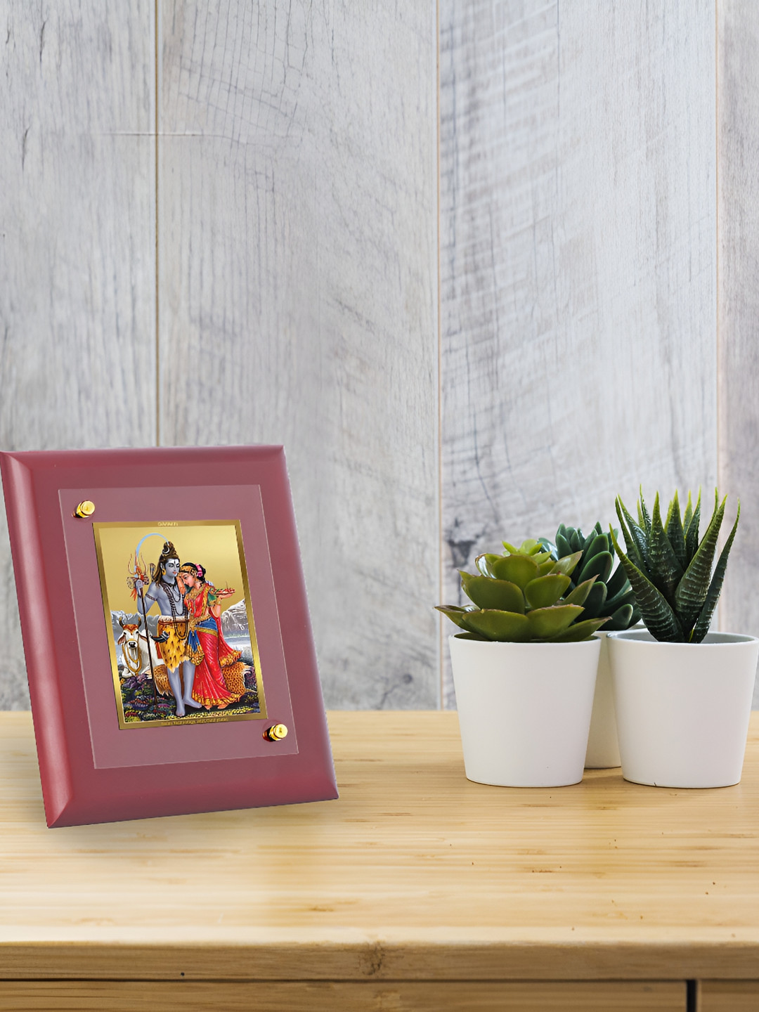 

DIVINITI Maroon & Red Wooden Wall Photo Frame