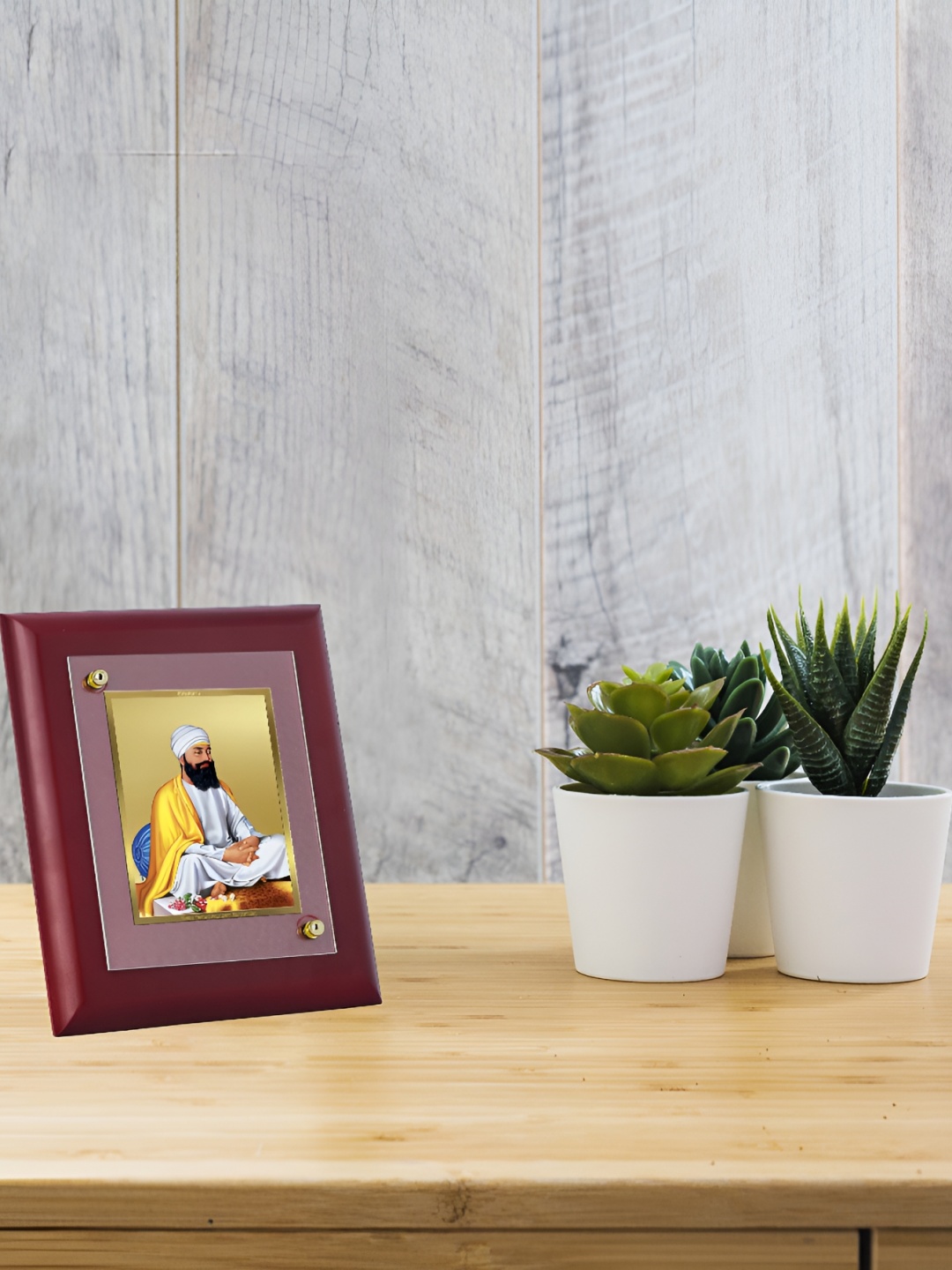 

DIVINITI Maroon 24K Gold Plated Wooden Wall Photo Frame