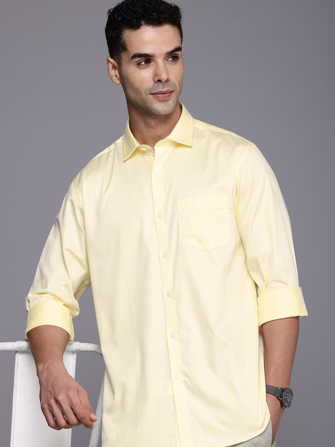 

Allen Solly Pure Cotton Classic Fit Casual Shirt, Yellow