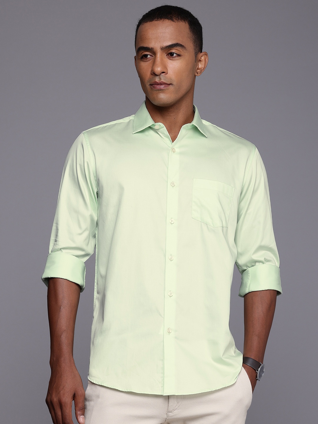 

Allen Solly Pure Cotton Sport Fit Opaque Casual Shirt, Green