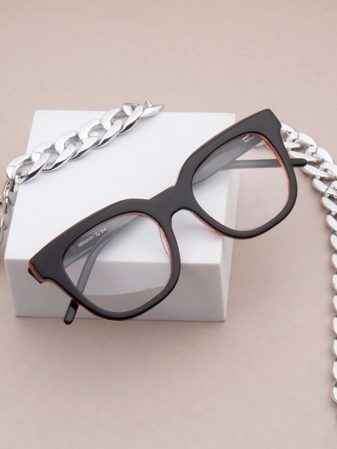 

Ted Smith Unisex Full Rim Cateye Frames HELIOS_C2-, Black