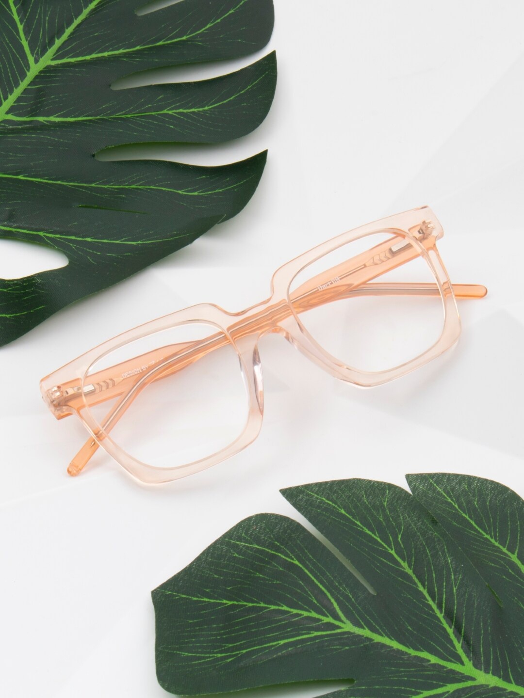 

Ted Smith Unisex 100% Acetate Full Rim Square Frames-DART 1_C8, Orange