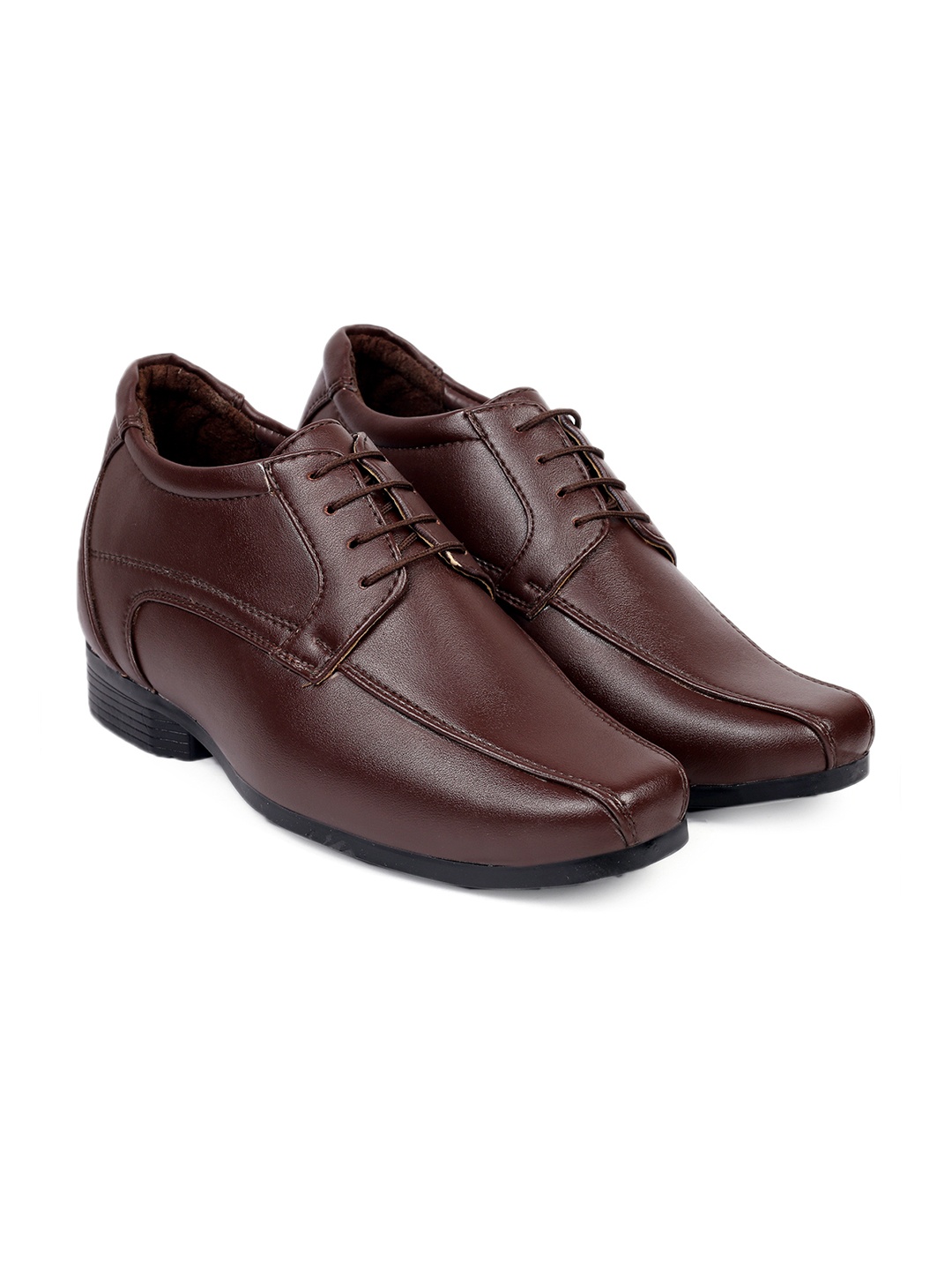 

Bxxy Men Hidden Elevator Formal Derbys Shoes, Brown