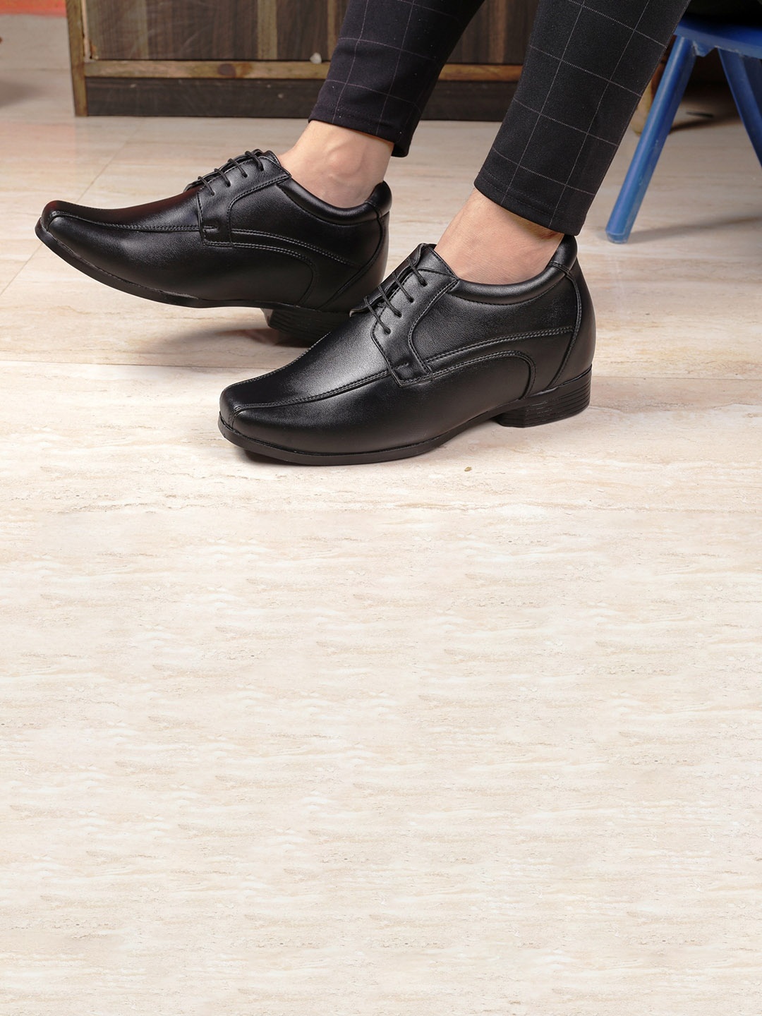 

Bxxy Men Hidden Elevator Formal Derbys, Black