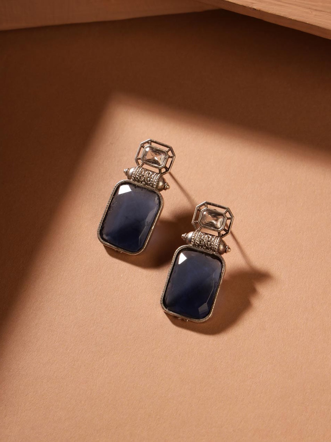 

Fabindia Artificial Stones Drop Earrings, Silver
