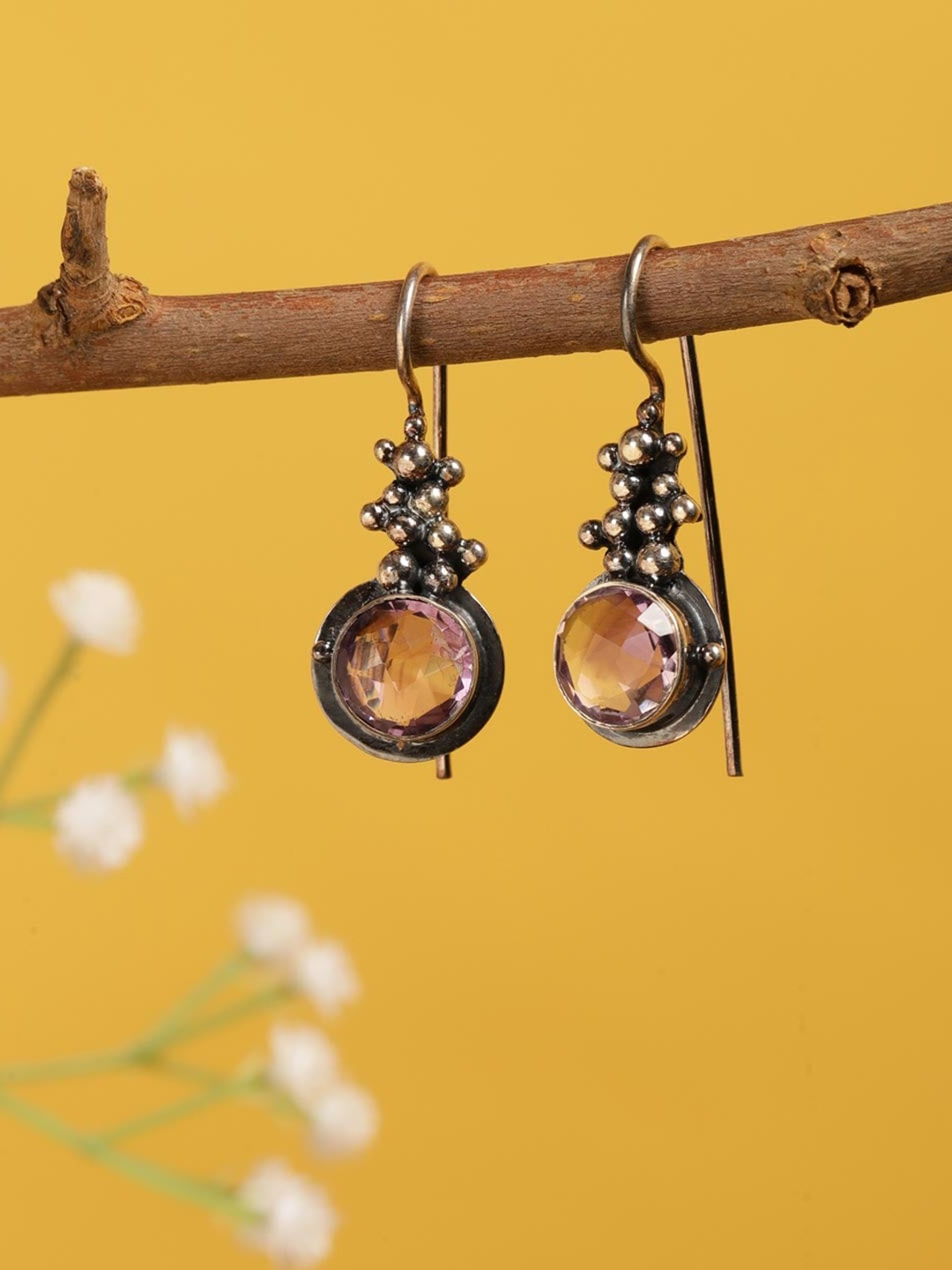 

Fabindia Contemporary Drop Earrings, Silver
