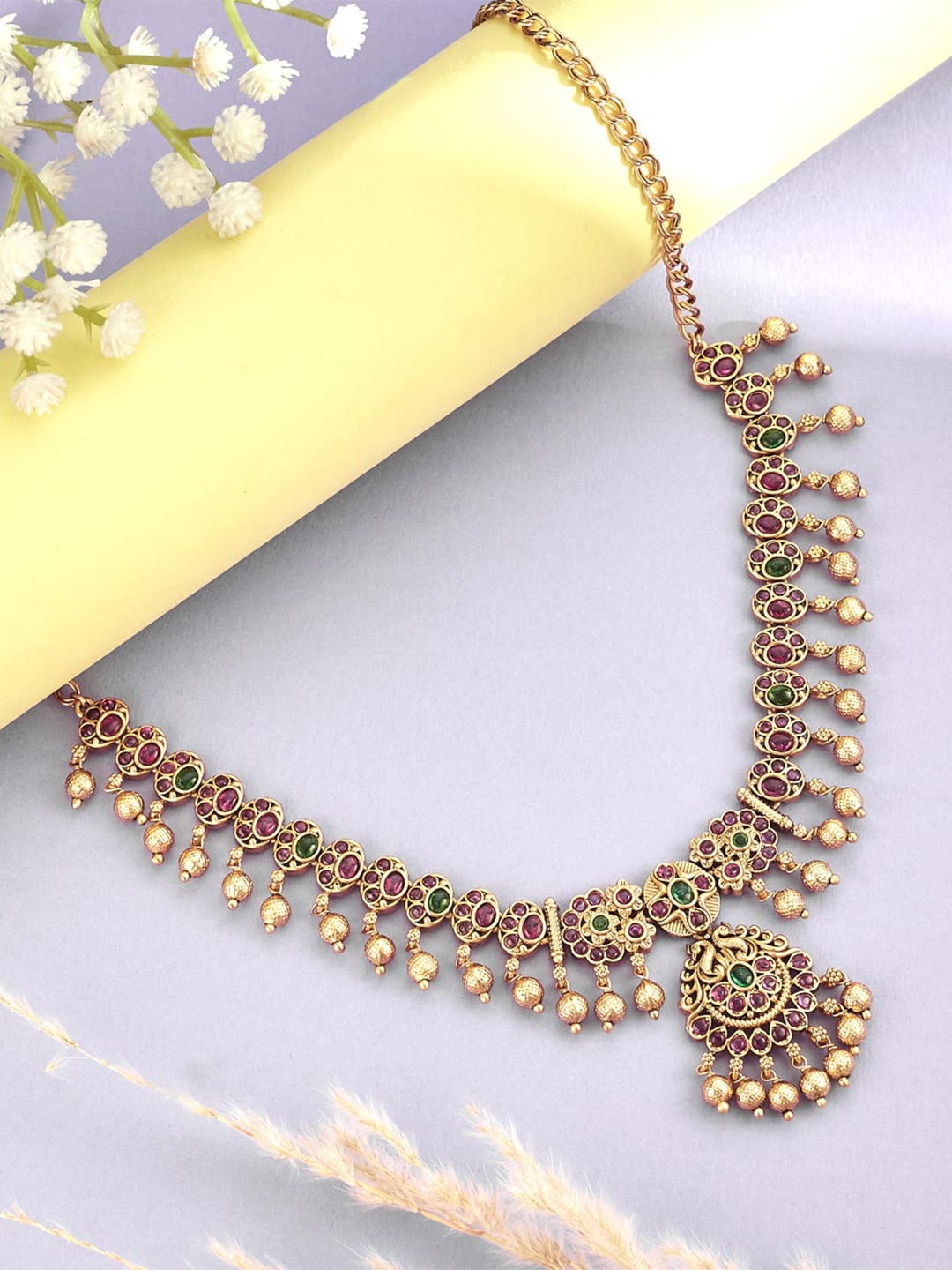 

Fabindia Stones Studded Necklace, Gold