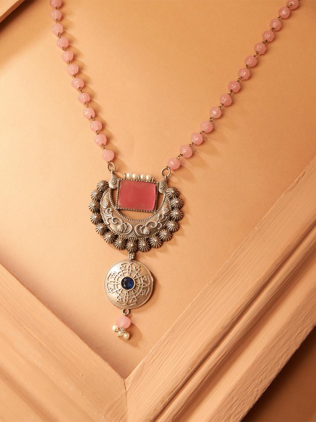 

Fabindia Stone Studed Necklace, Silver