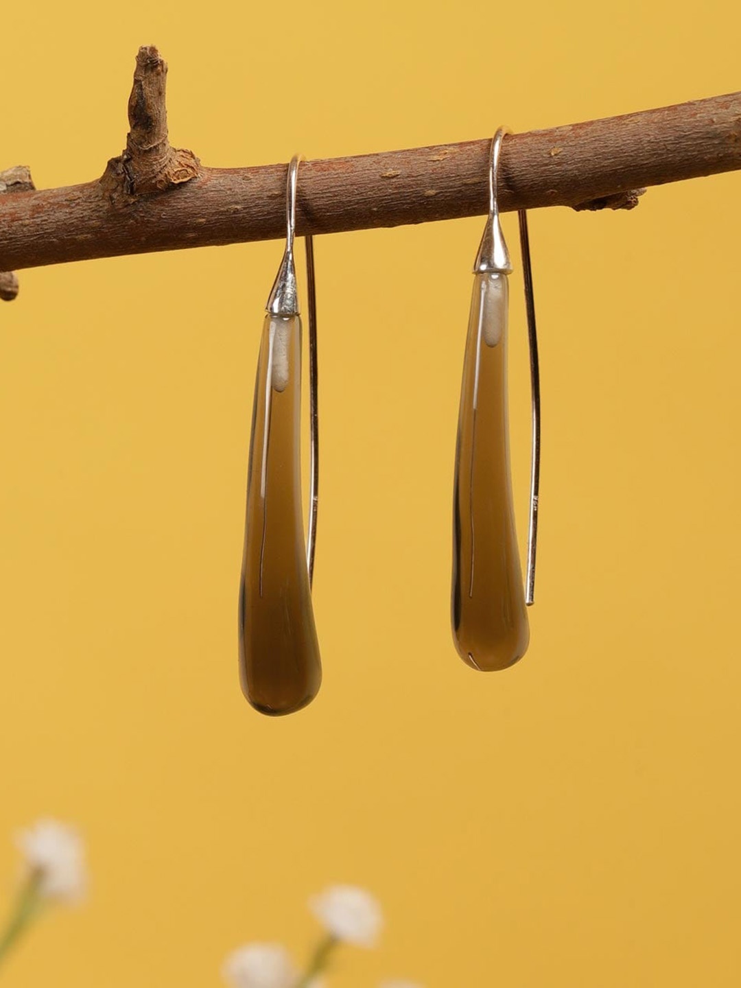 

Fabindia Contemporary Silver Drop Earrings, Gold