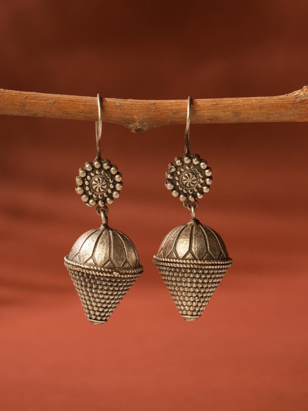 

Fabindia Dome Shaped Jhumkas, Silver