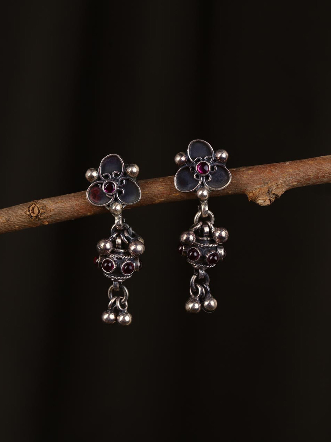 

Fabindia Artificial Stones Silver Drop Earrings