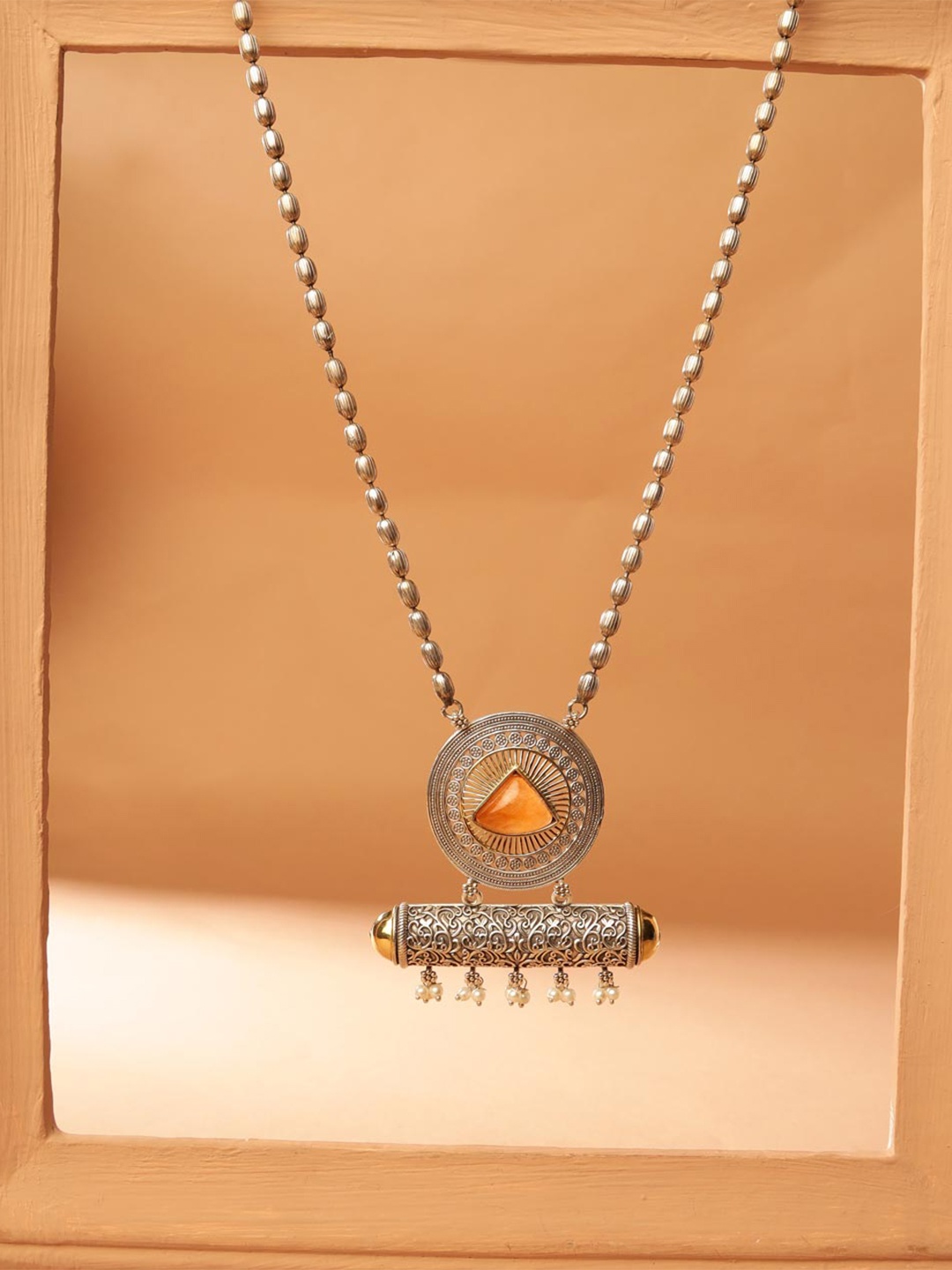 

Fabindia Stones Studded Necklace, Silver