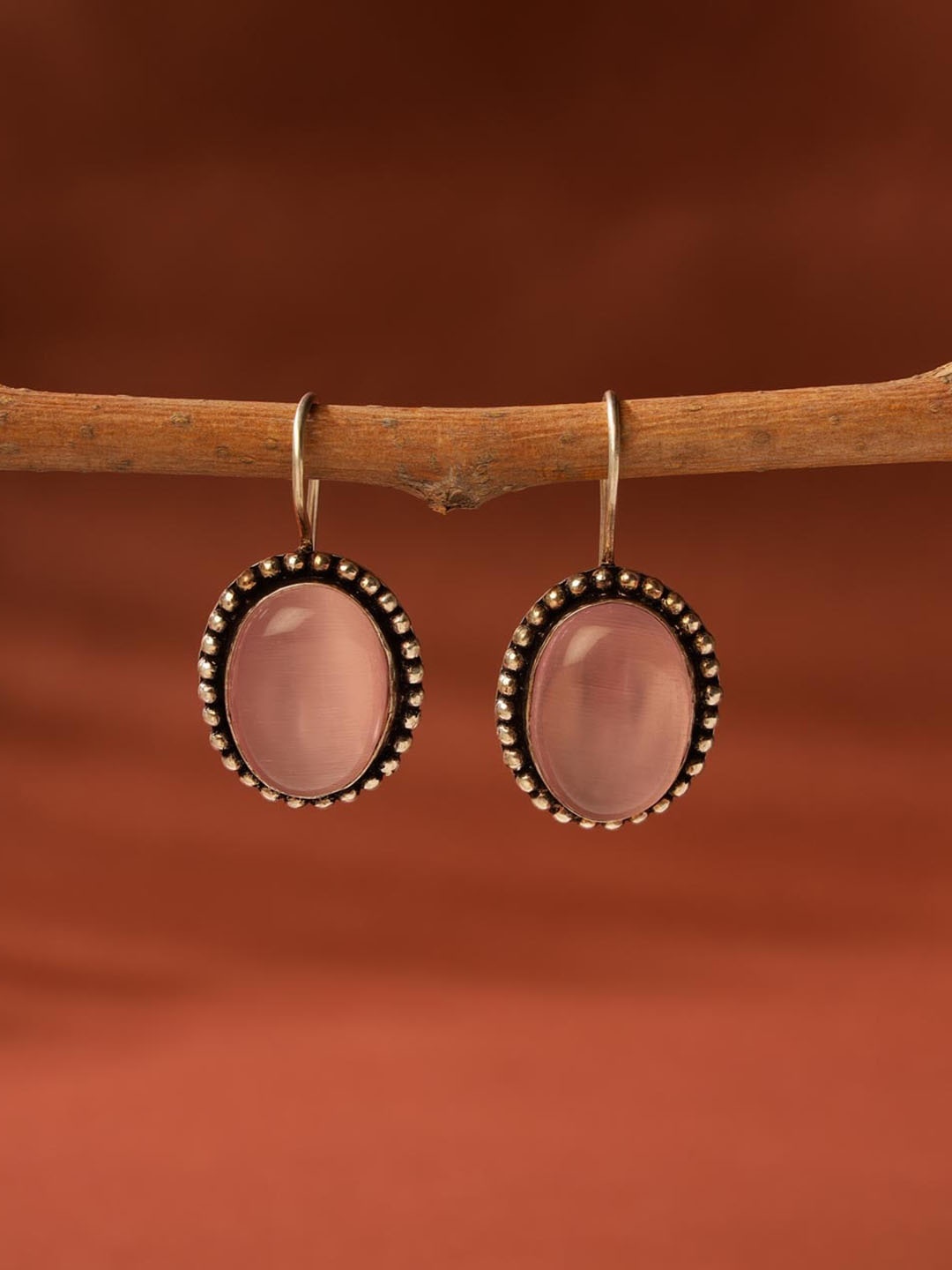 

Fabindia Stones Studded Contemporary Drop Earrings, Silver