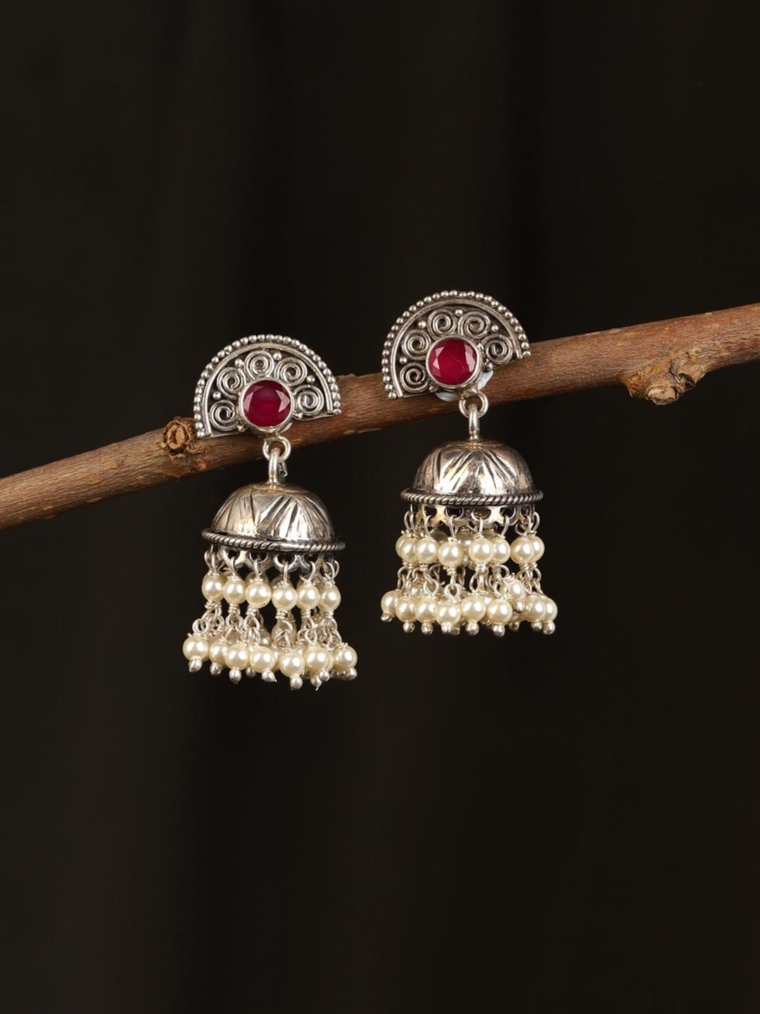 

Fabindia Contemporary Jhumkas, Silver