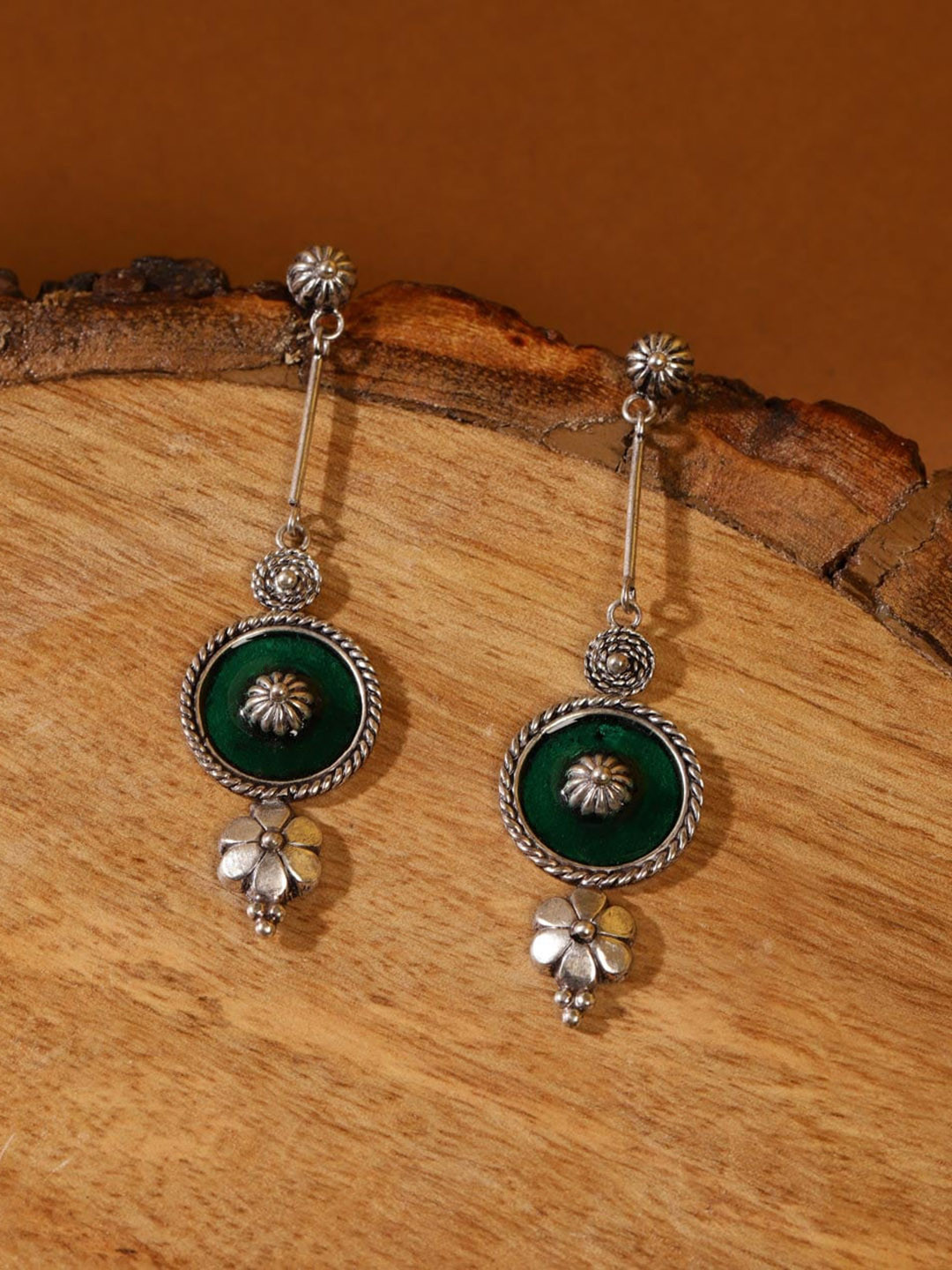 

Fabindia Silver Contemporary Drop Earrings
