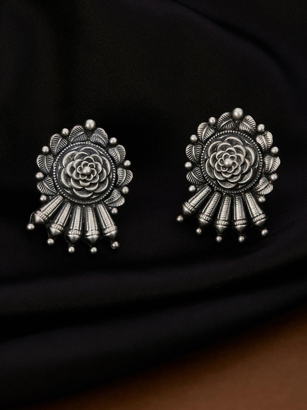 

Fabindia Contemporary Silver Studs Earrings