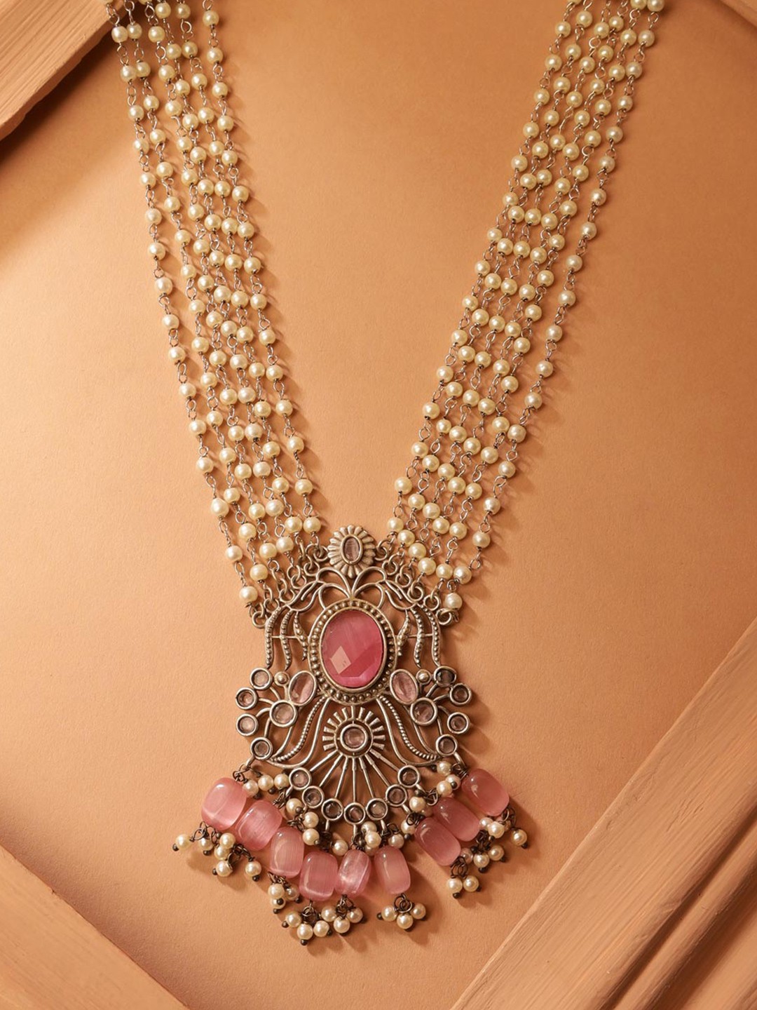 

Fabindia Artificial Beads Necklace, Silver