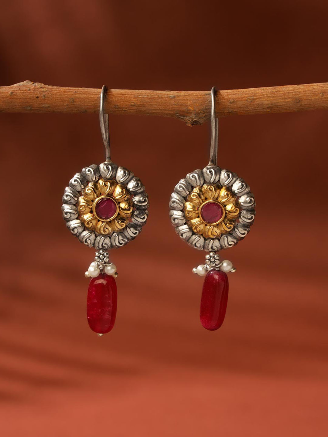 

Fabindia Contemporary Drop Earrings, Silver