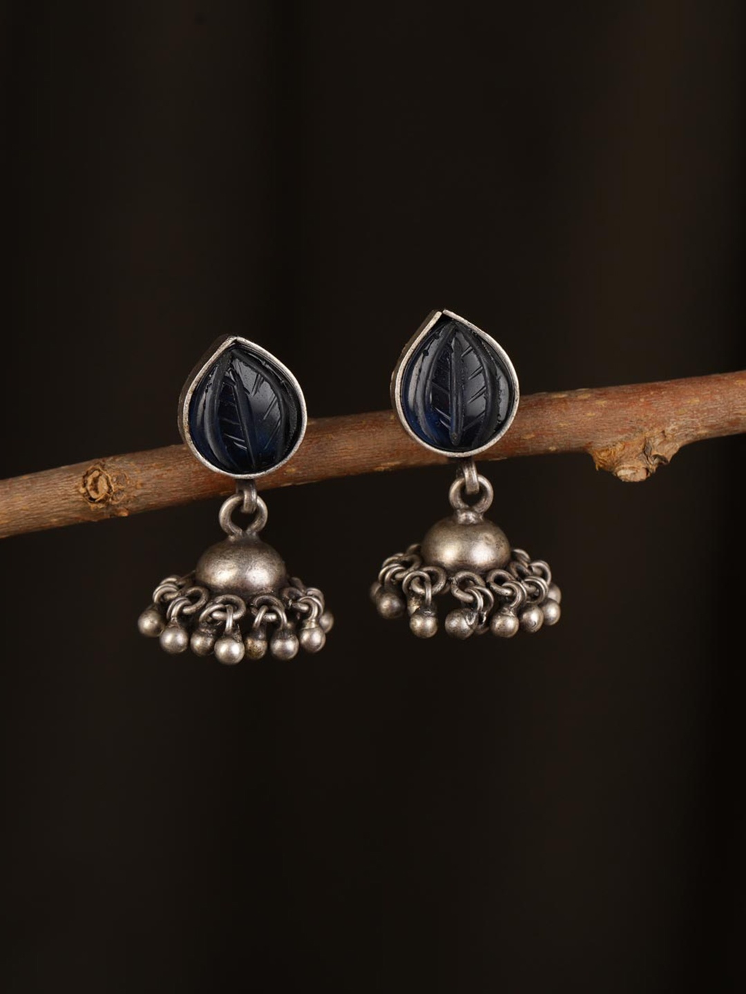 

Fabindia Silver Teardrop Shaped Jhumkas Earrings