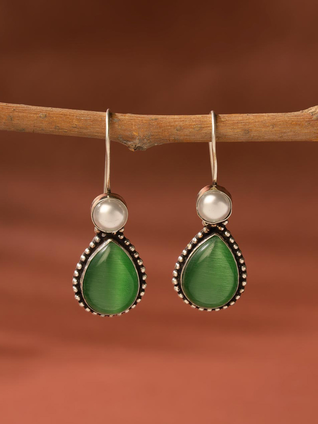 

Fabindia Contemporary Drop Earrings, Silver