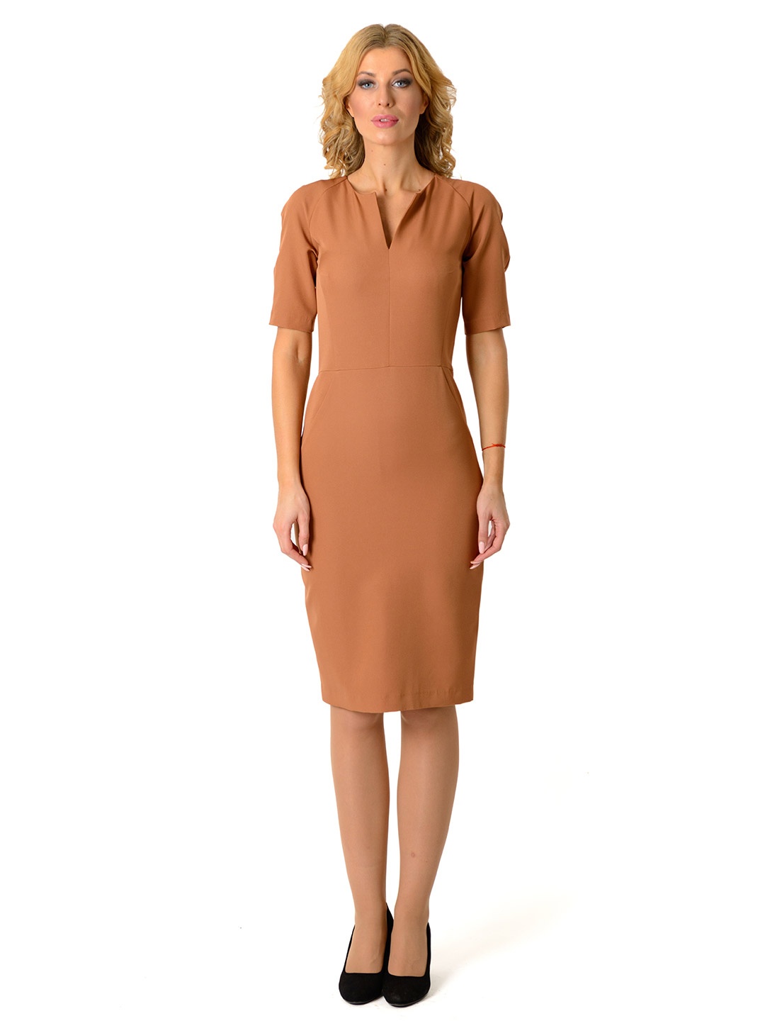 

Diyas London Short Sleeves Sheath Dress, Brown
