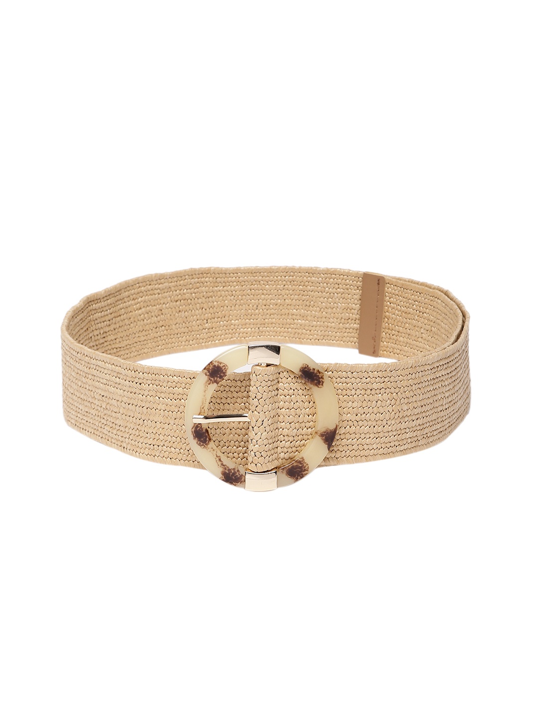 

DressBerry Women Textured PU Belt, Beige