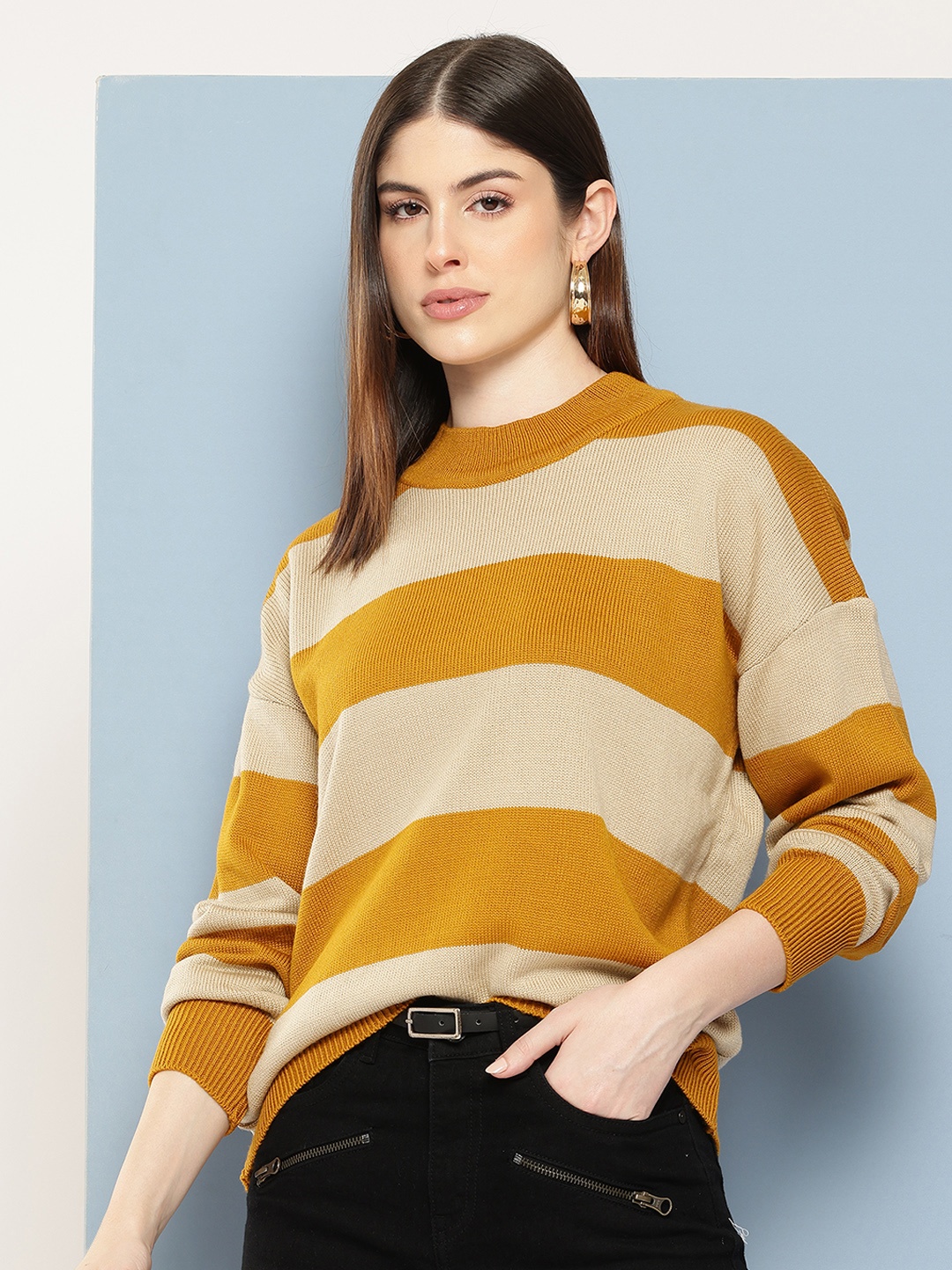 

Chemistry Colourblocked Pullover, Beige