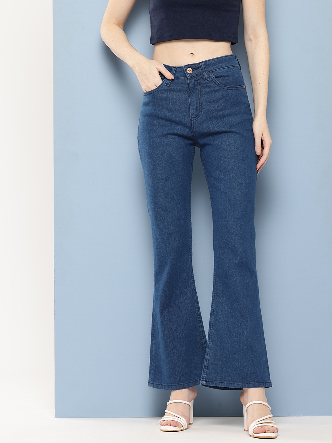 

Chemistry Women Bootcut Stretchable Jeans, Blue